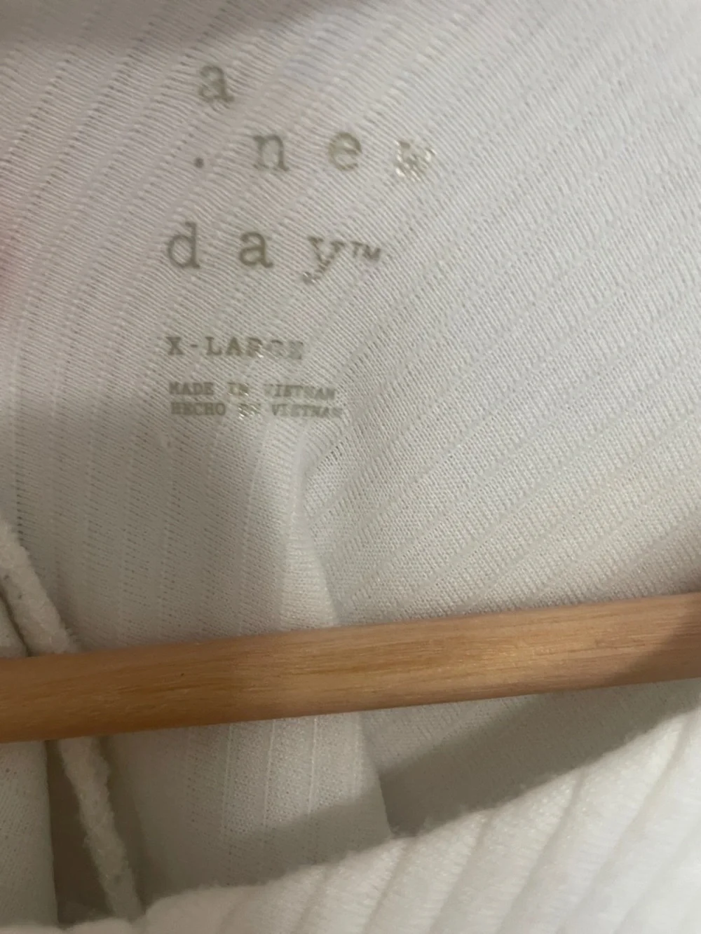 a new day Ivory Ribbed Dolman Blouse  XL - Picture 2 of 7